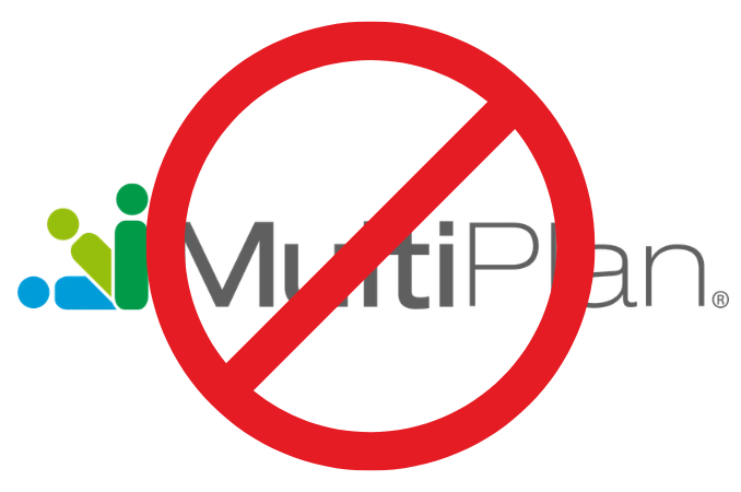 MultiPlan is NOT ACCEPTED